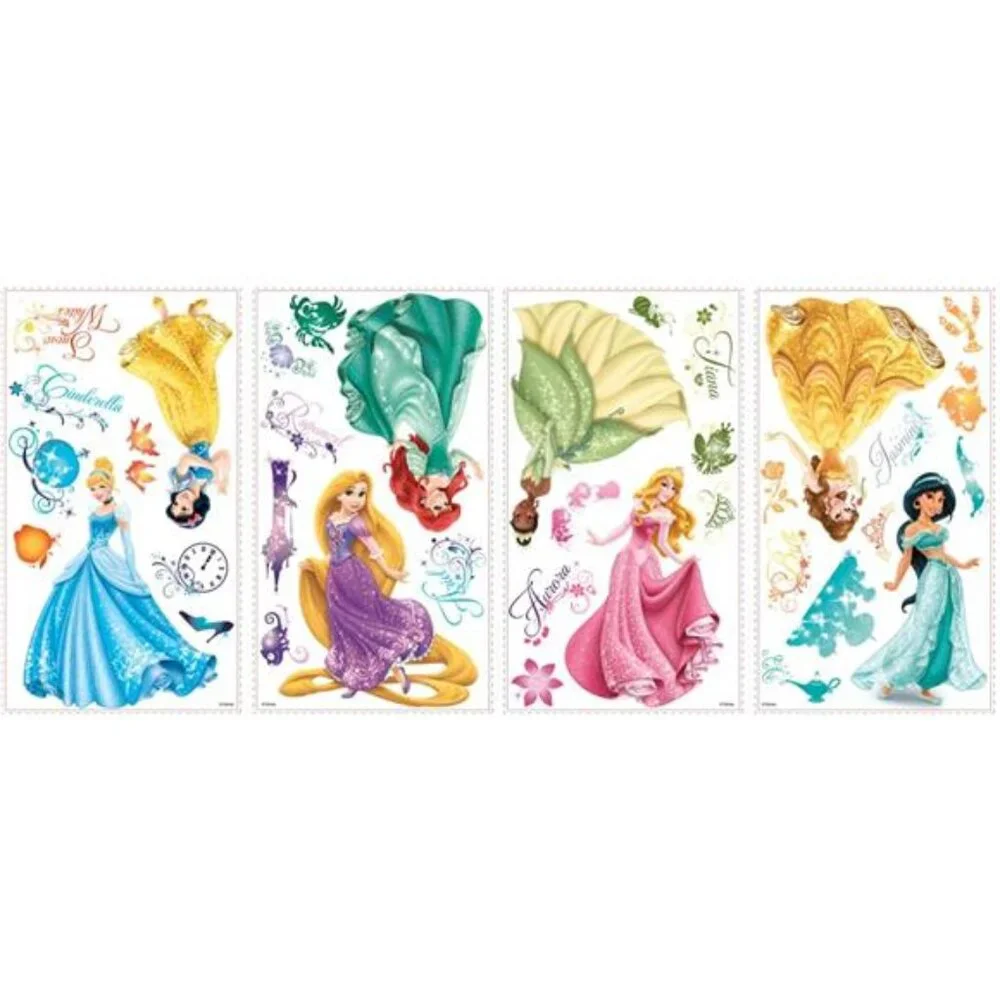 Princess Peel Stick Wall Decals Kids Room Nursery Removable Wall Stickers Girls